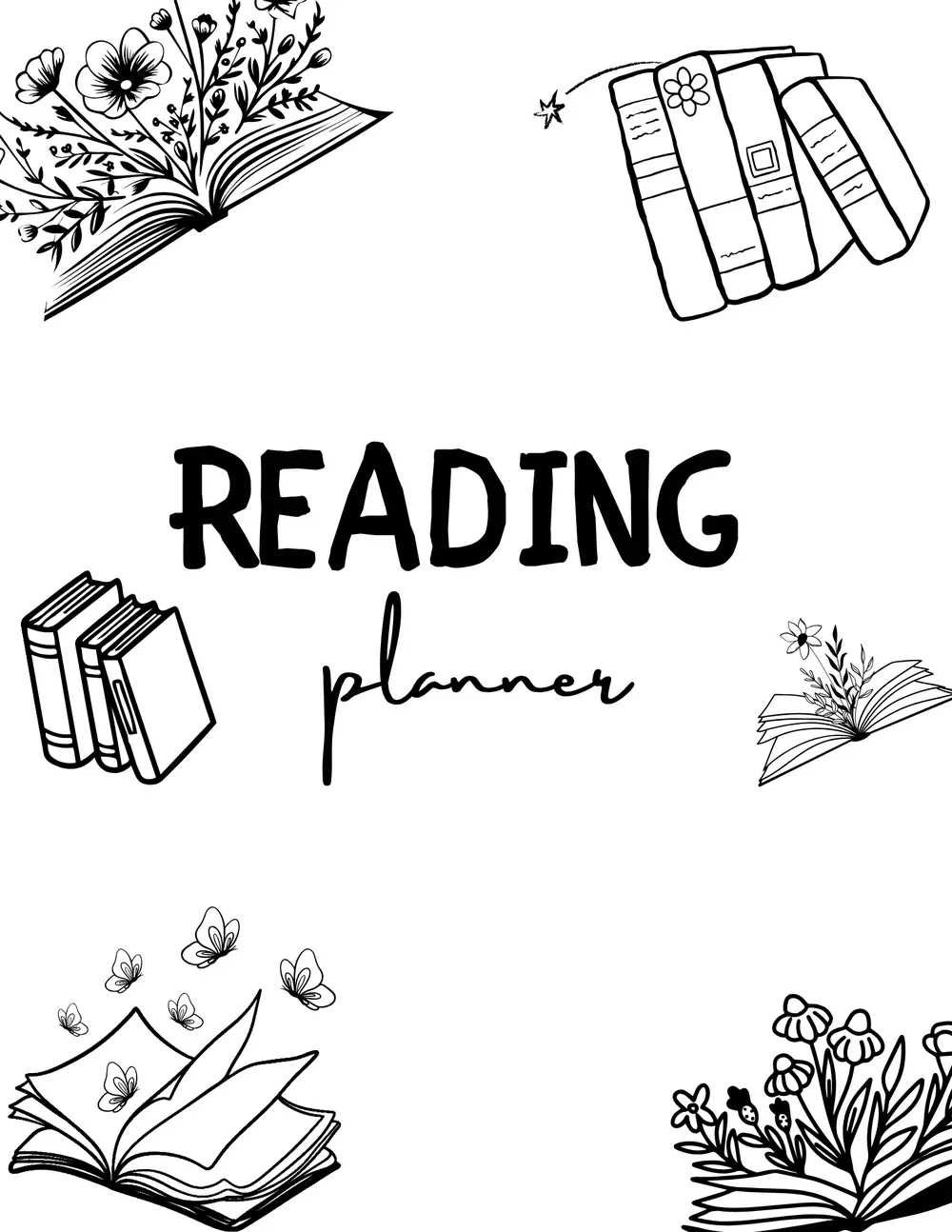 Reading Planner cover in US Letter format