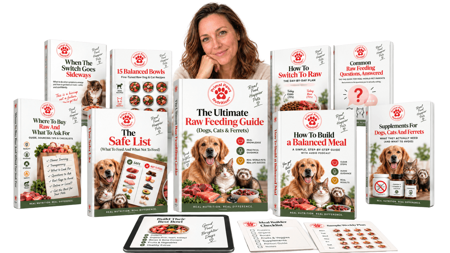 Barbara Larson with the Primal Paws Raw Feeding Kit