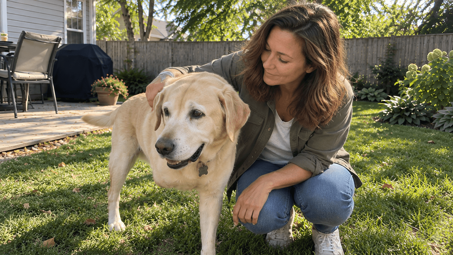 Barbara Larson with Jake