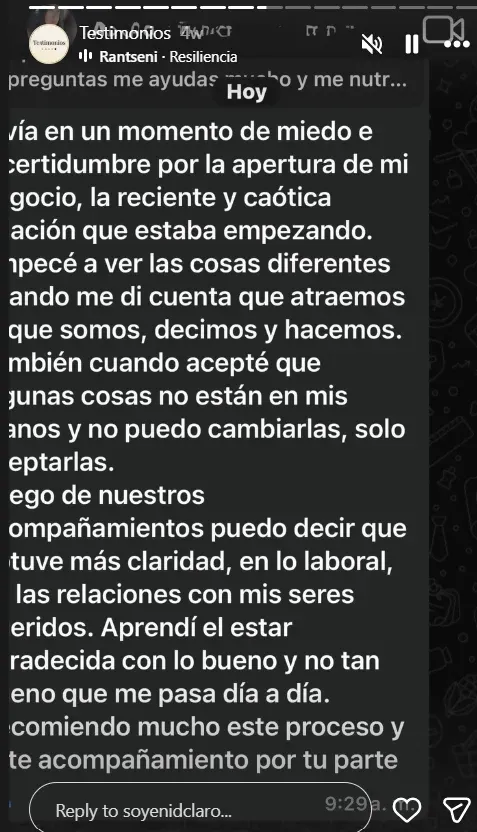 Testimonio de una participante de Nudos Invisibles