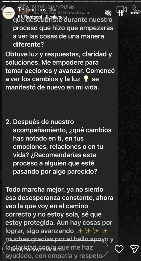 Testimonio de una participante de Nudos Invisibles