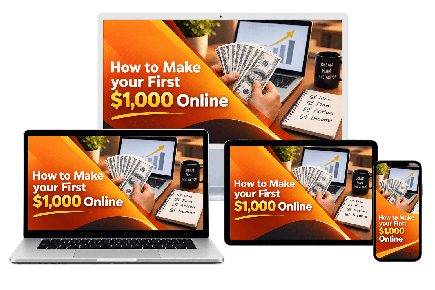 How to make your first $1,000 Online course cover