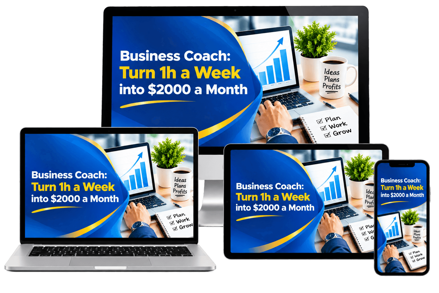 Business Coach: Turn 1h of work a week into $2,000 a month course cover