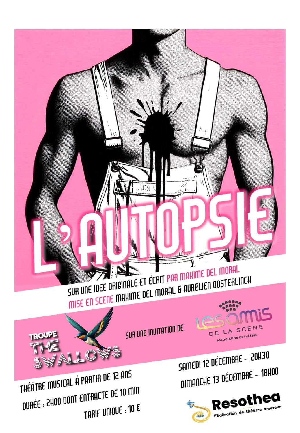 Affiche du spectacle L'Autopsie, troupe The Swallows