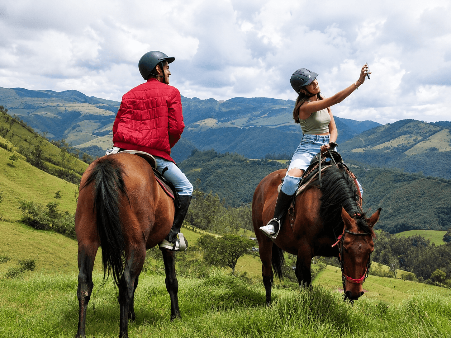 Jinetes durante una cabalgata de Acabayu