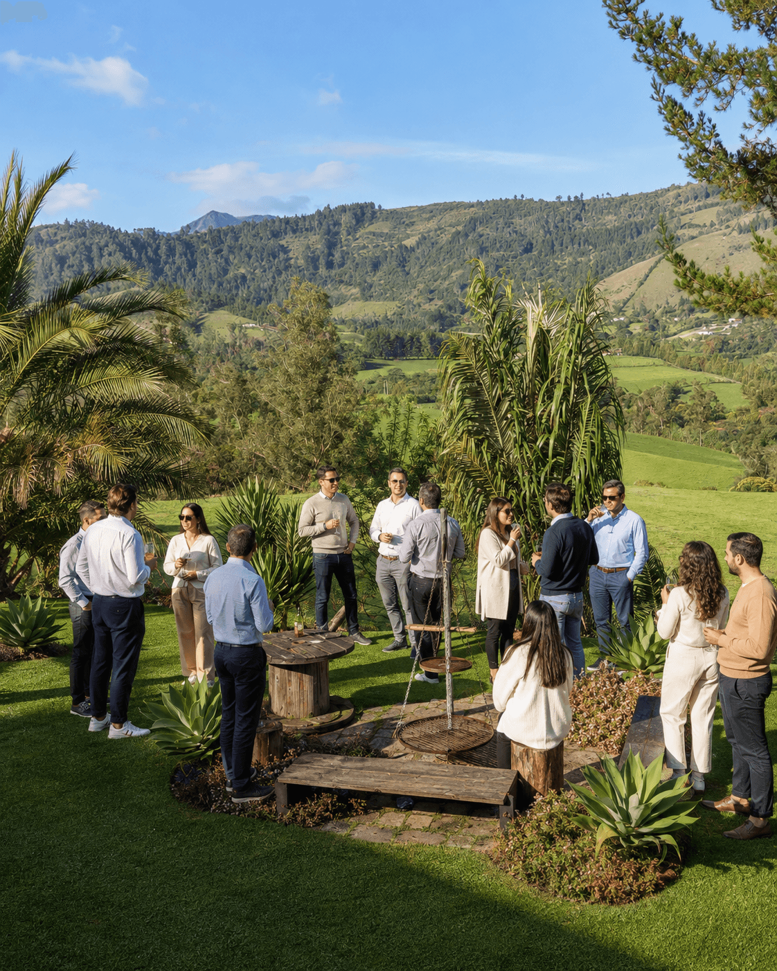 Jardines de Yumba Urqu con invitados