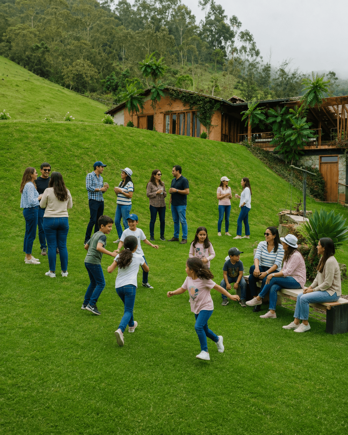 Paseo de curso en una finca cerca de Quito