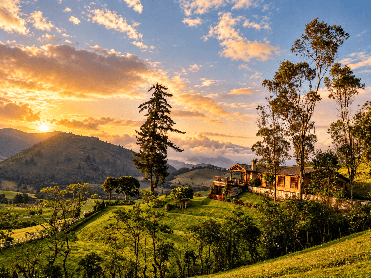 Yumba Urqu al atardecer en las montañas de Nono