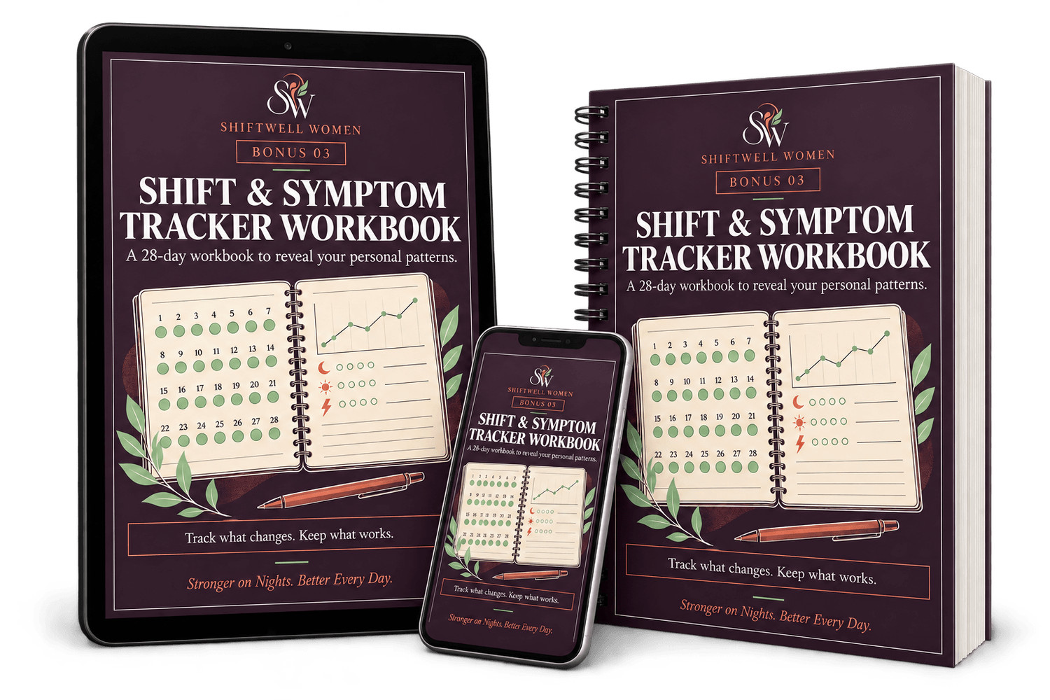 Shift and Symptom Tracker Workbook digital bonus