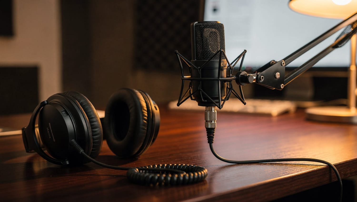 Podcast for caregivers: recording microphone