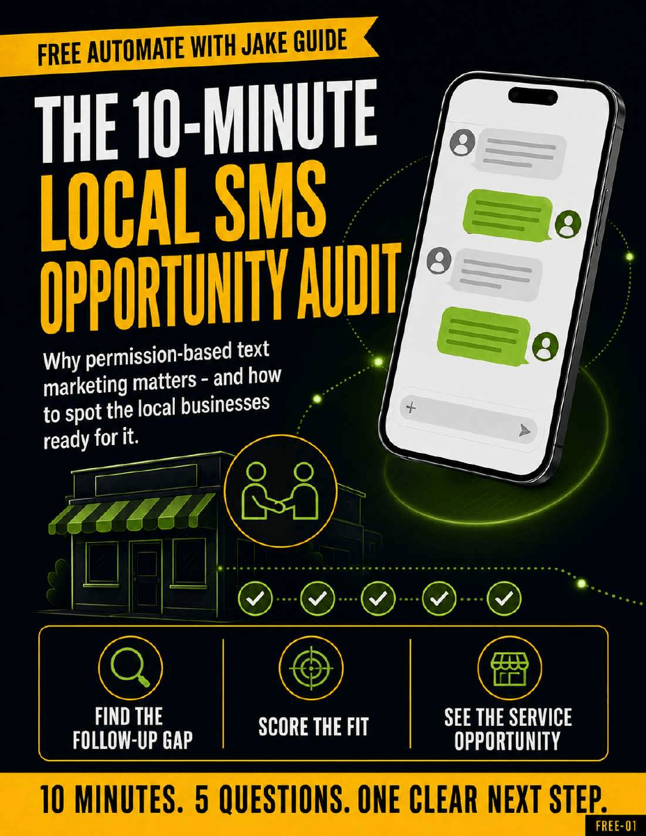 Cover of the free 9-page 10-Minute Local SMS Opportunity Audit