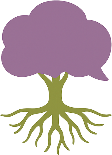 Illustration of a tree with deep roots