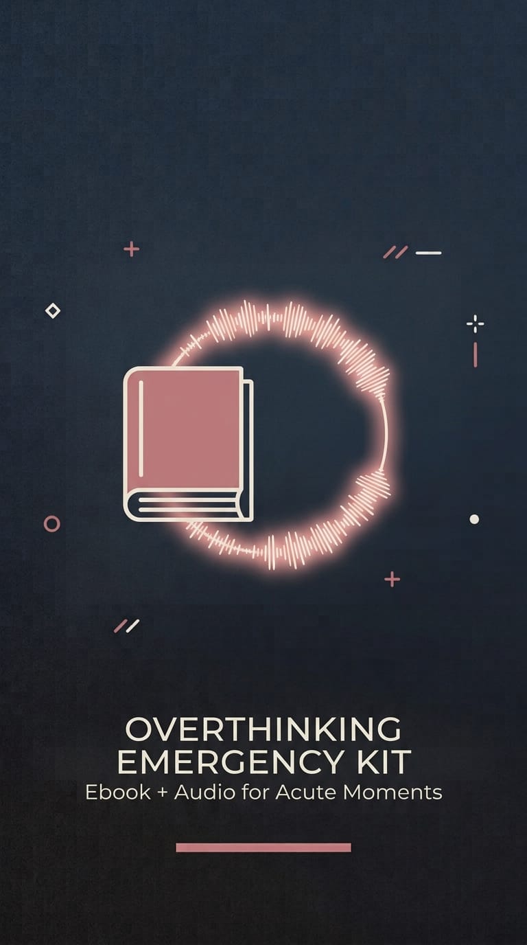 Overthinking Emergency Kit ebook and audio guide mockup