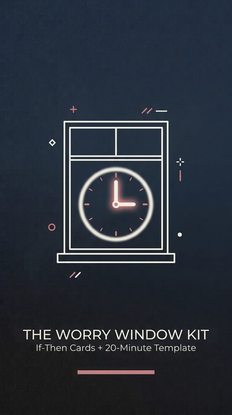 The Worry Window Kit digital template mockup