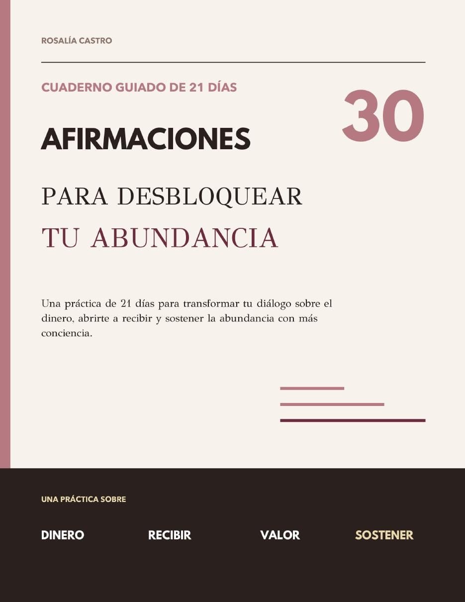 Portada del ebook 30 Afirmaciones para Desbloquear tu Abundancia de Rosalía Castro
