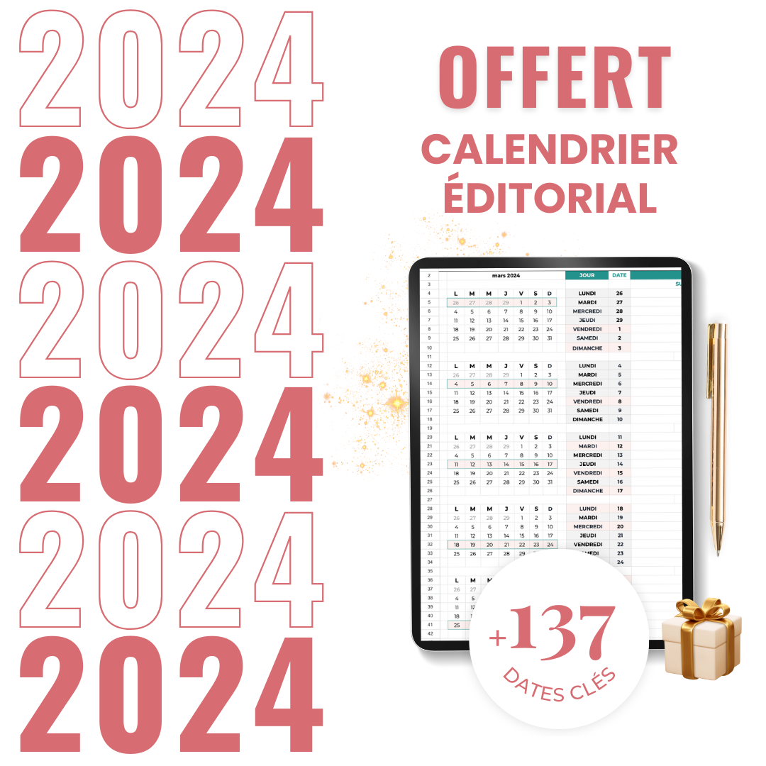 Calendrier editorial 2024