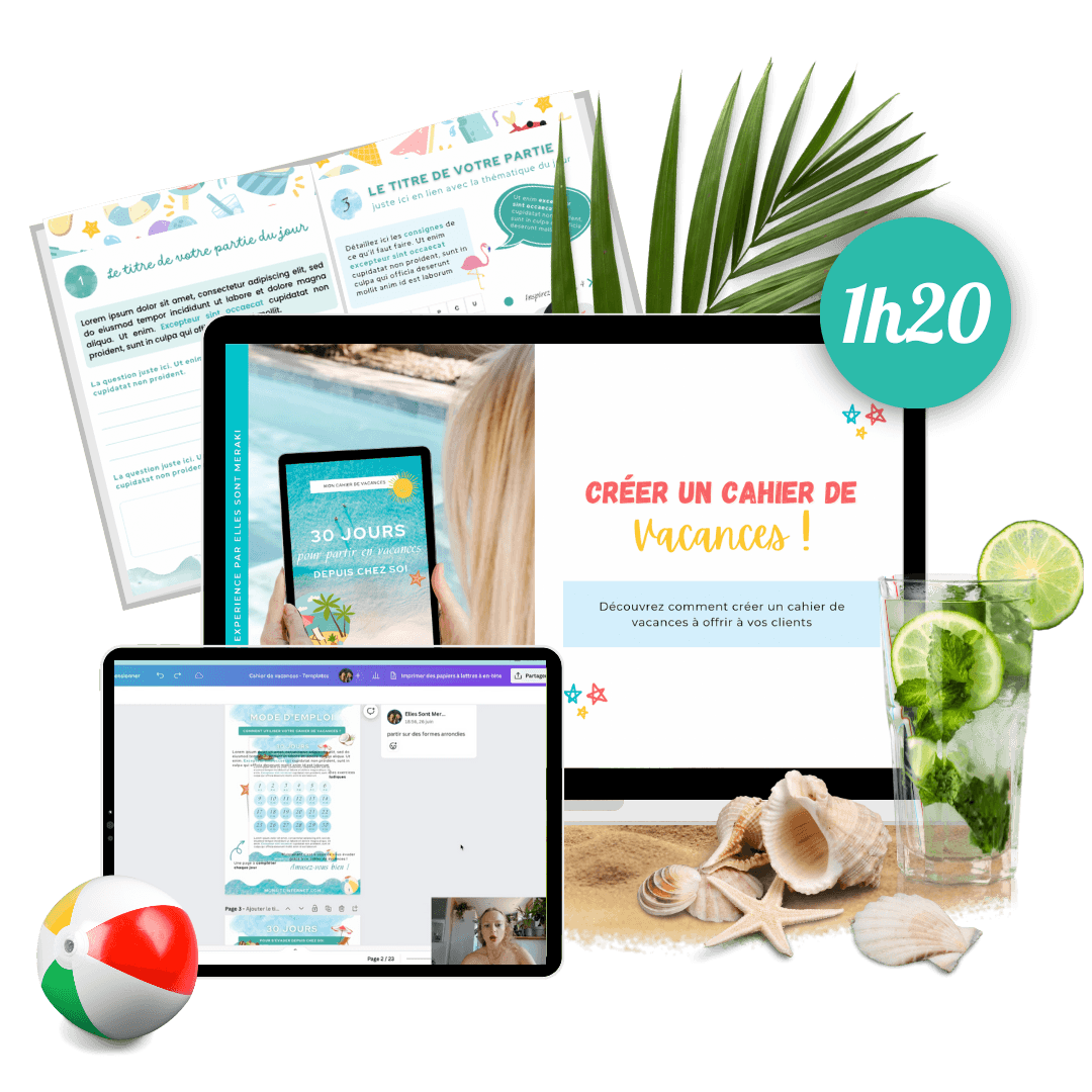 Aperçu de la Mini-Formation Cahier de Vacances sur tablette et ordinateur
