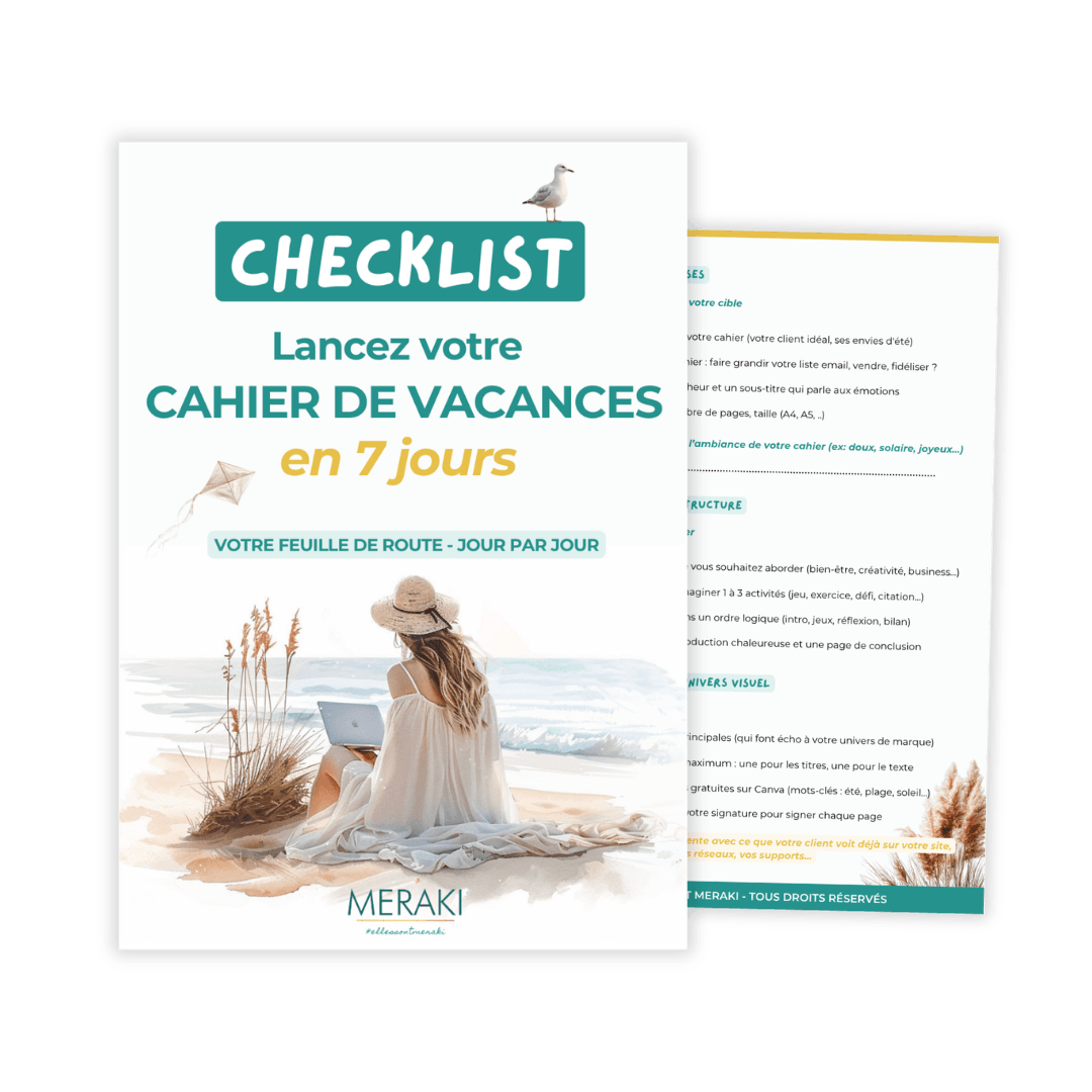 Checklist Lancez votre cahier en 7 jours