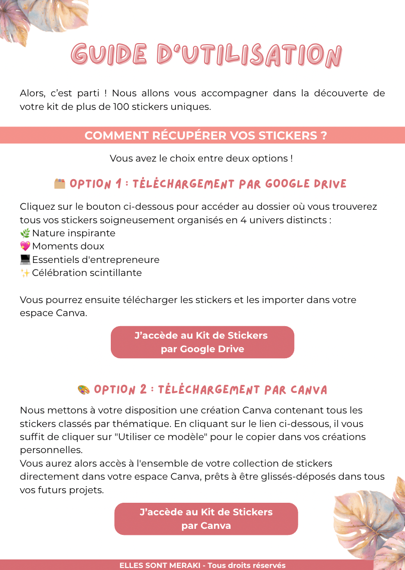 Aperçu d'une page intérieure du guide d'utilisation