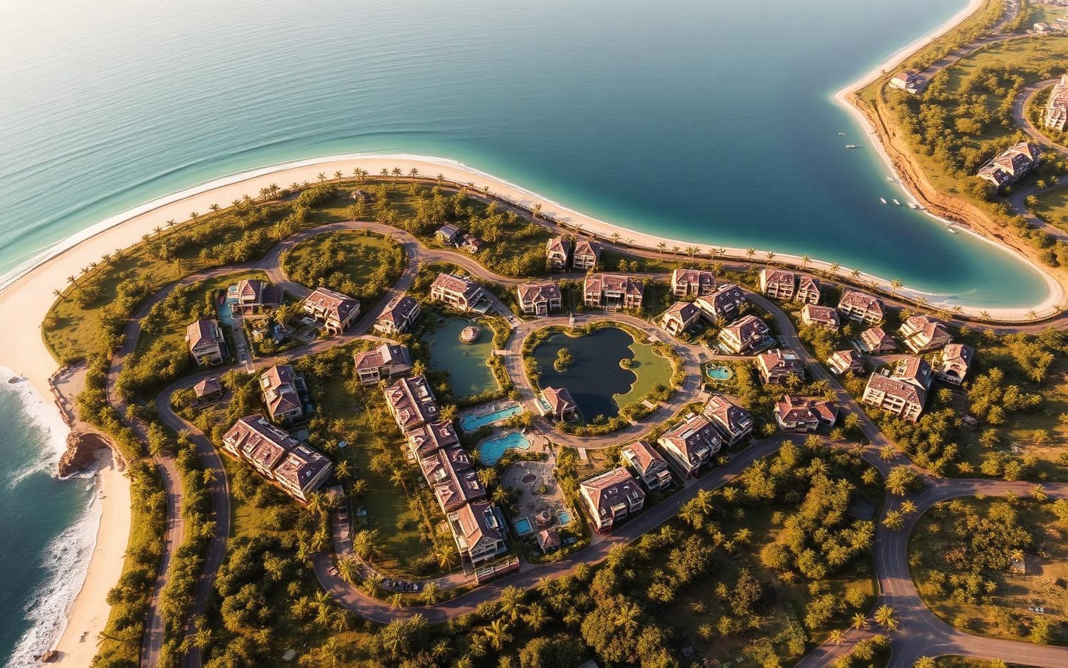 Aerial view of the Gulf of Goa masterplan