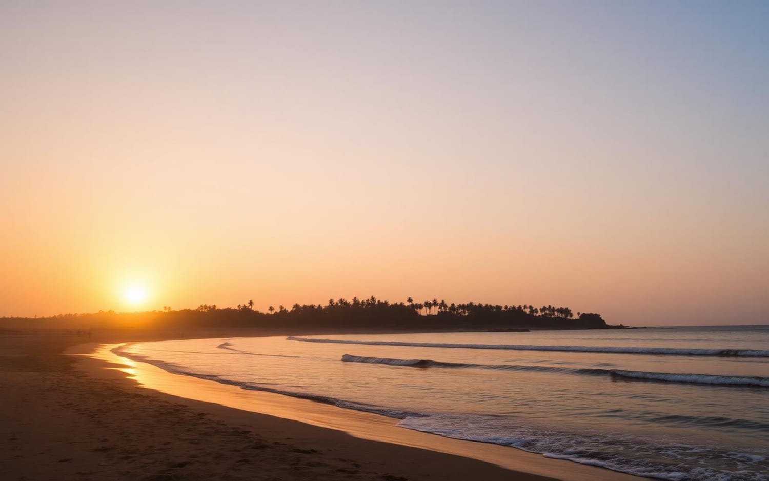 Goan beach at sunrise