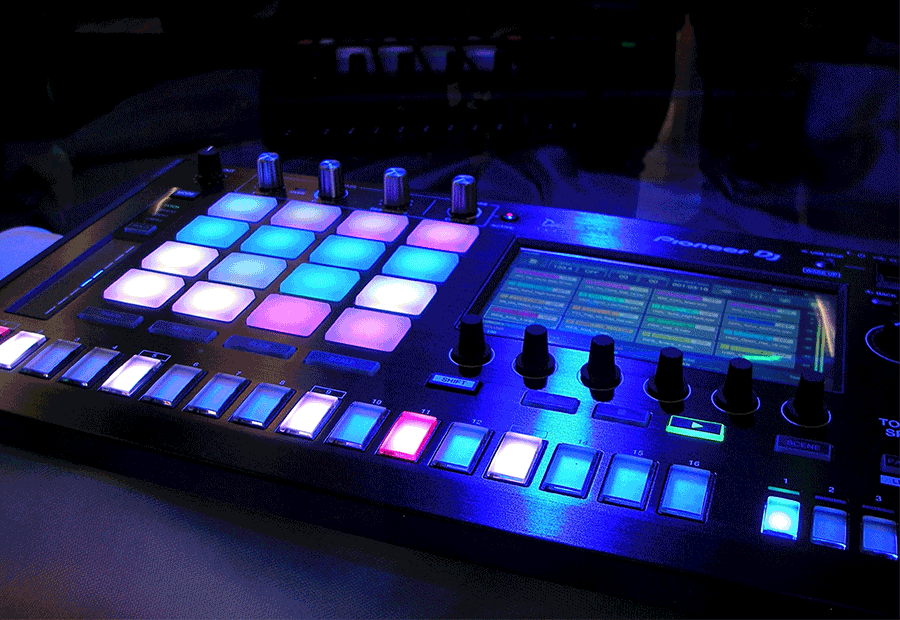 Pioneer DJ beatpad controller used for music production and beat making at XMPLA Studios