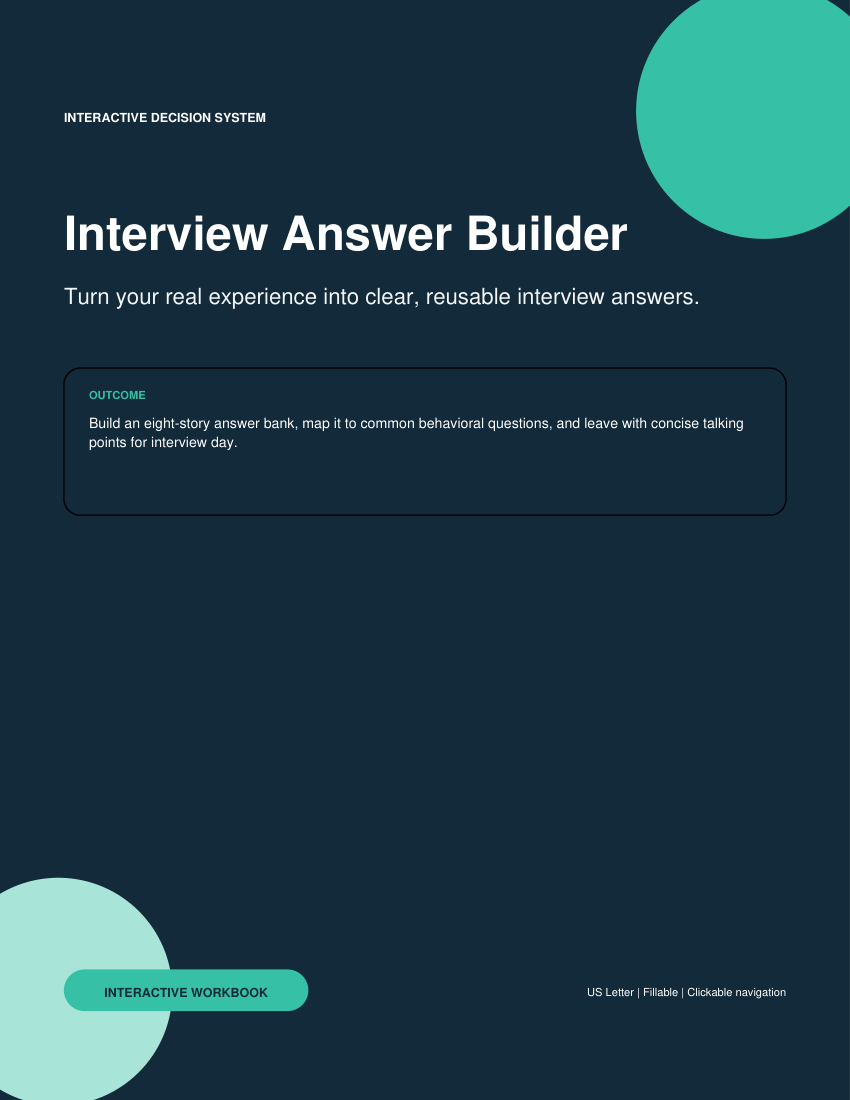 Interview Answer Builder workbook cover