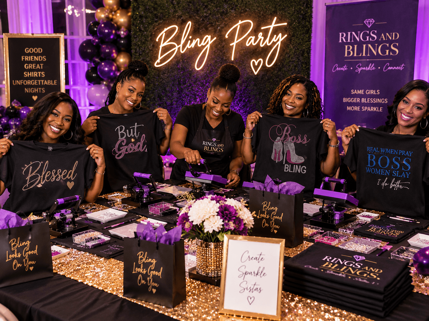 Rings and Blings Bling Party Experience