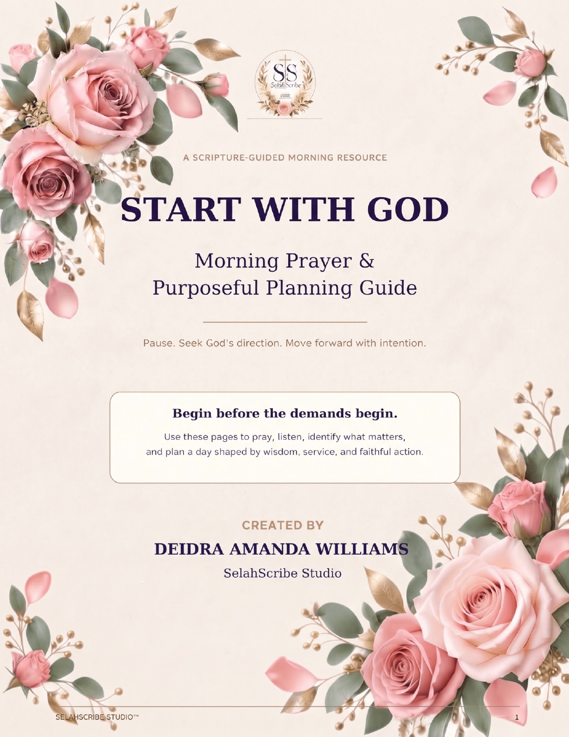 Start With God Morning Prayer and Purposeful Planning Guide cover