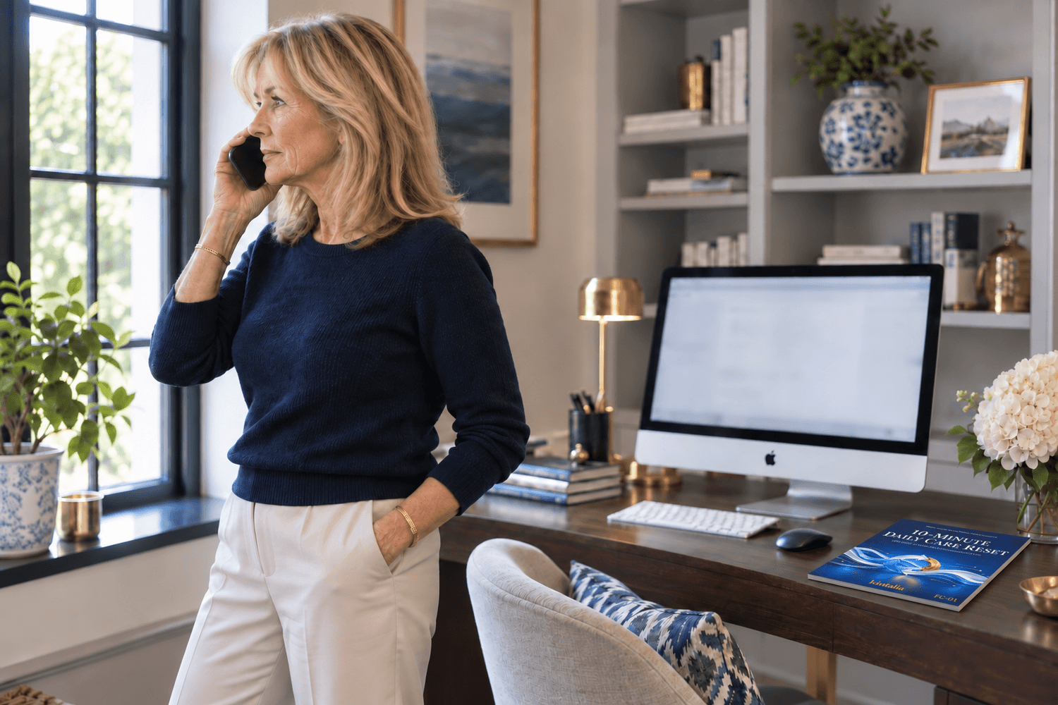 Claire Merritt in her home office