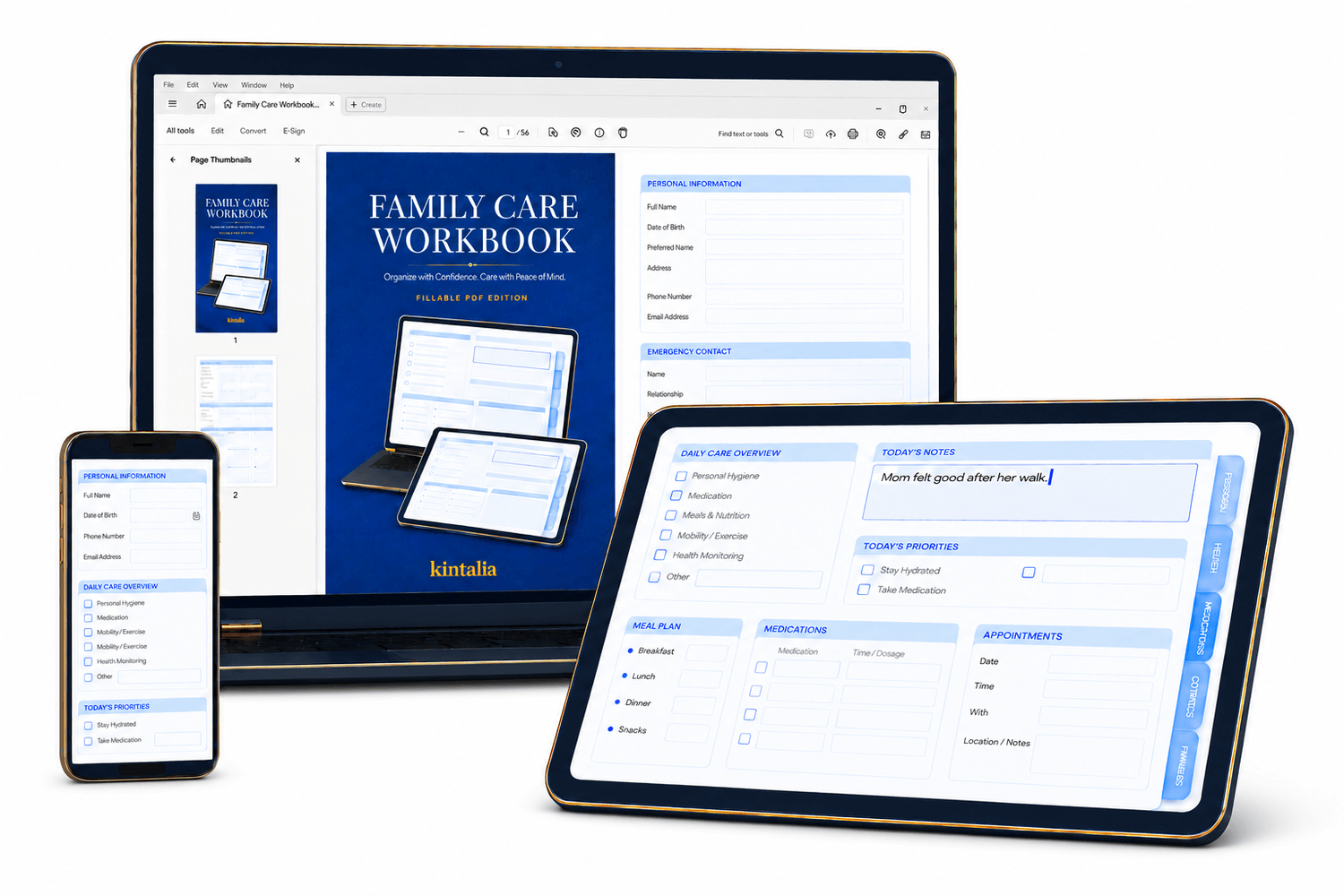 Family Care Workbook Fillable PDF Edition