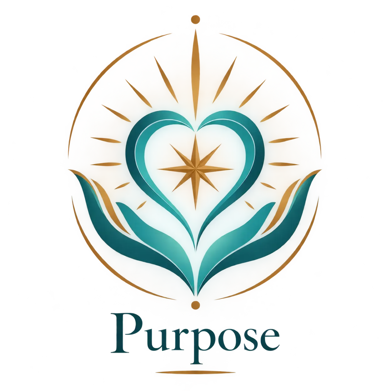 Purpose symbol representing meaningful goals and shared values
