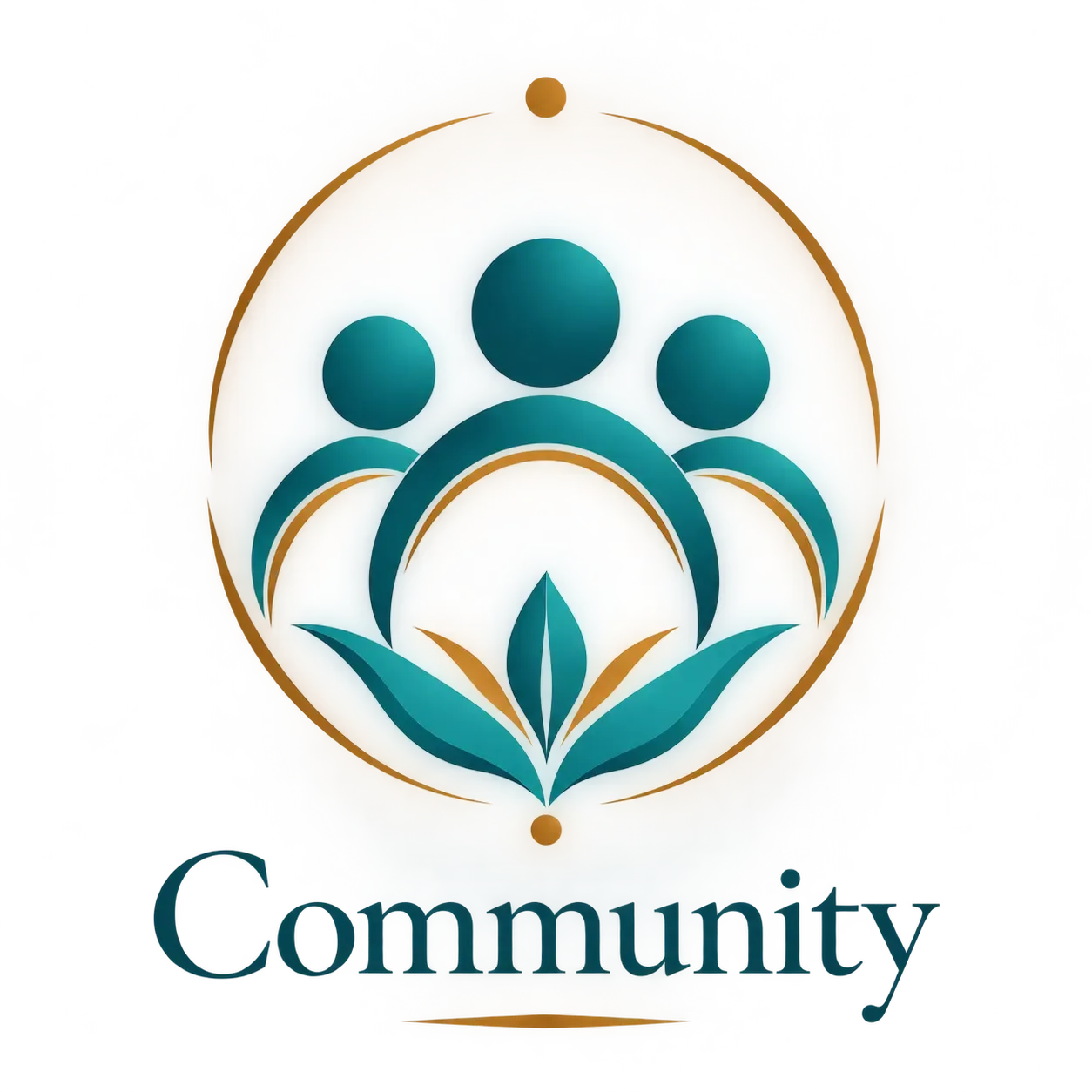Community symbol representing people connected and supporting one another