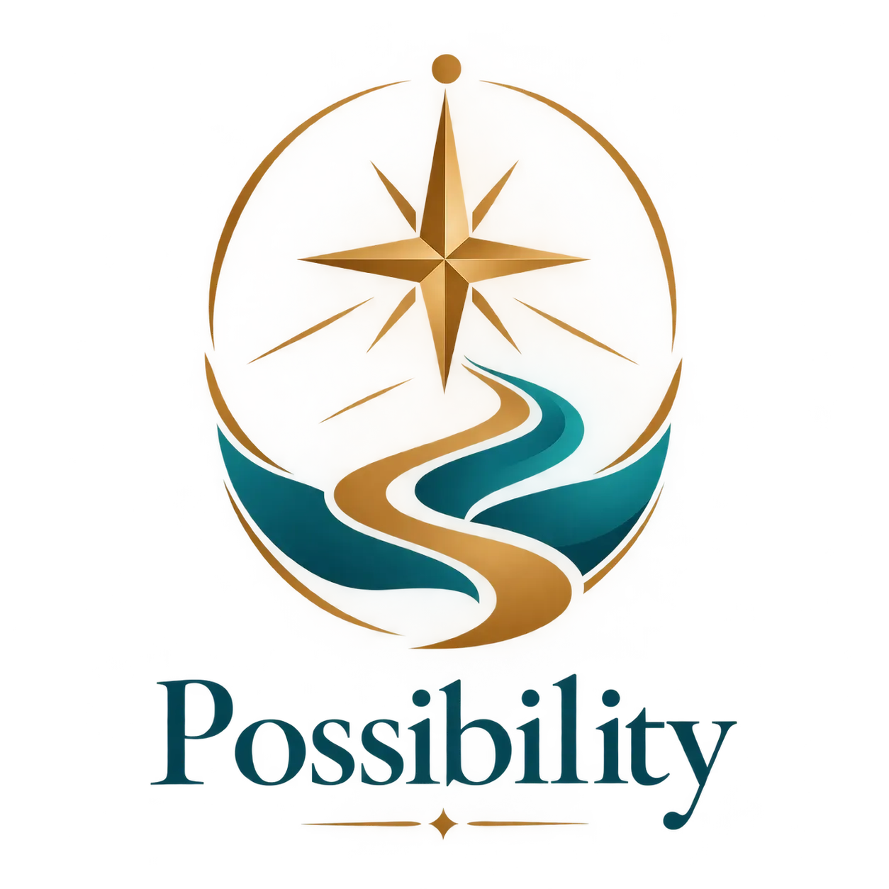 Possibility symbol representing a path towards new opportunities