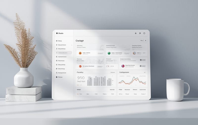 business website consultation dashboard mockup clean modern