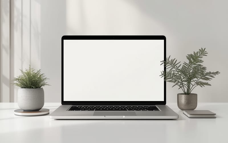 modern responsive website project plan mockup laptop mobile