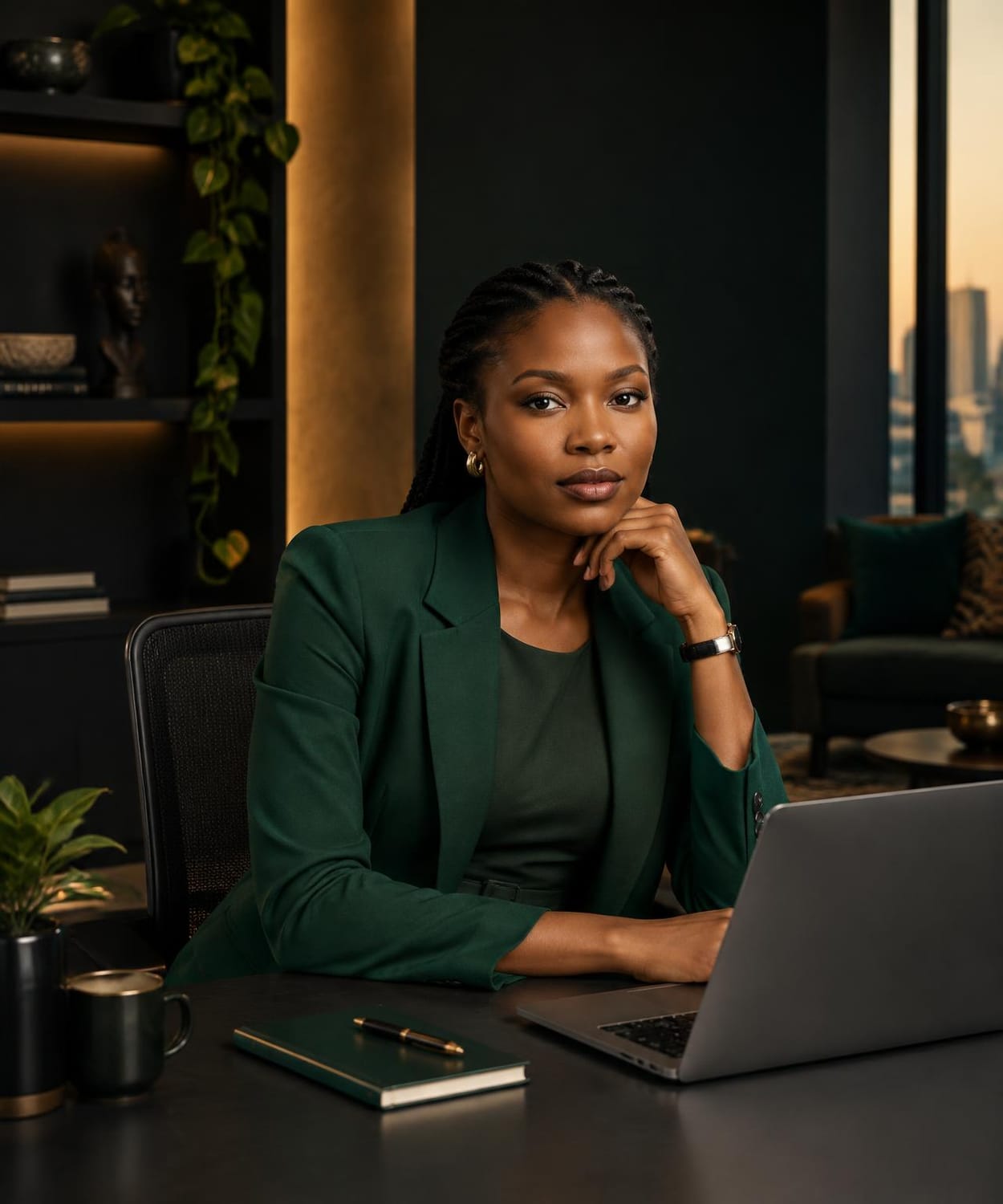 African professional at work