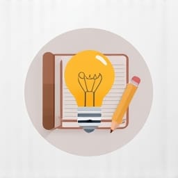 lightbulb icon, notebook icon