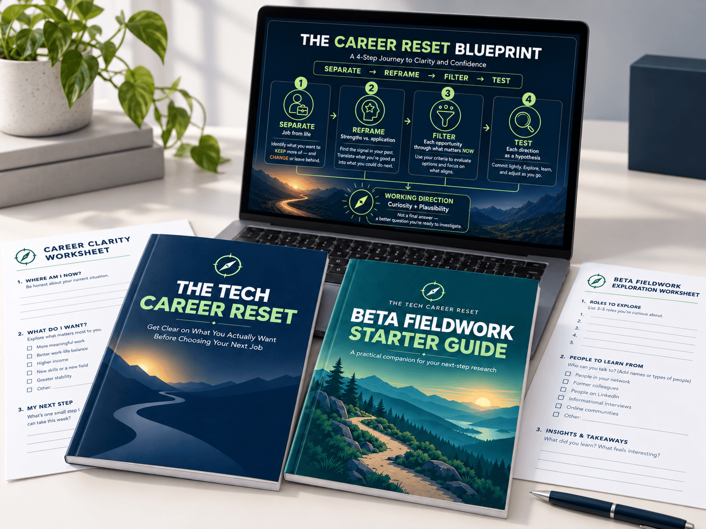 Tech Career Reset workshop and Fieldwork materials