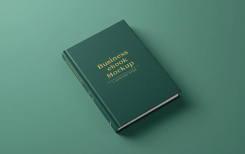 premium green business ebook mockup