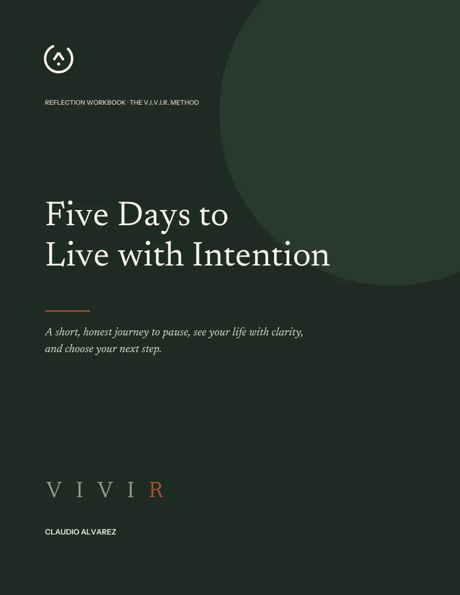 Five Days to Live with Intention - workbook cover
