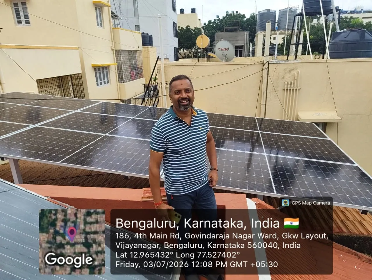 Solar Rooftop Installation Done in Bangalore by SNS Suntrix Pvt Ltd an authorized channel partner of Tata Power Solaroof