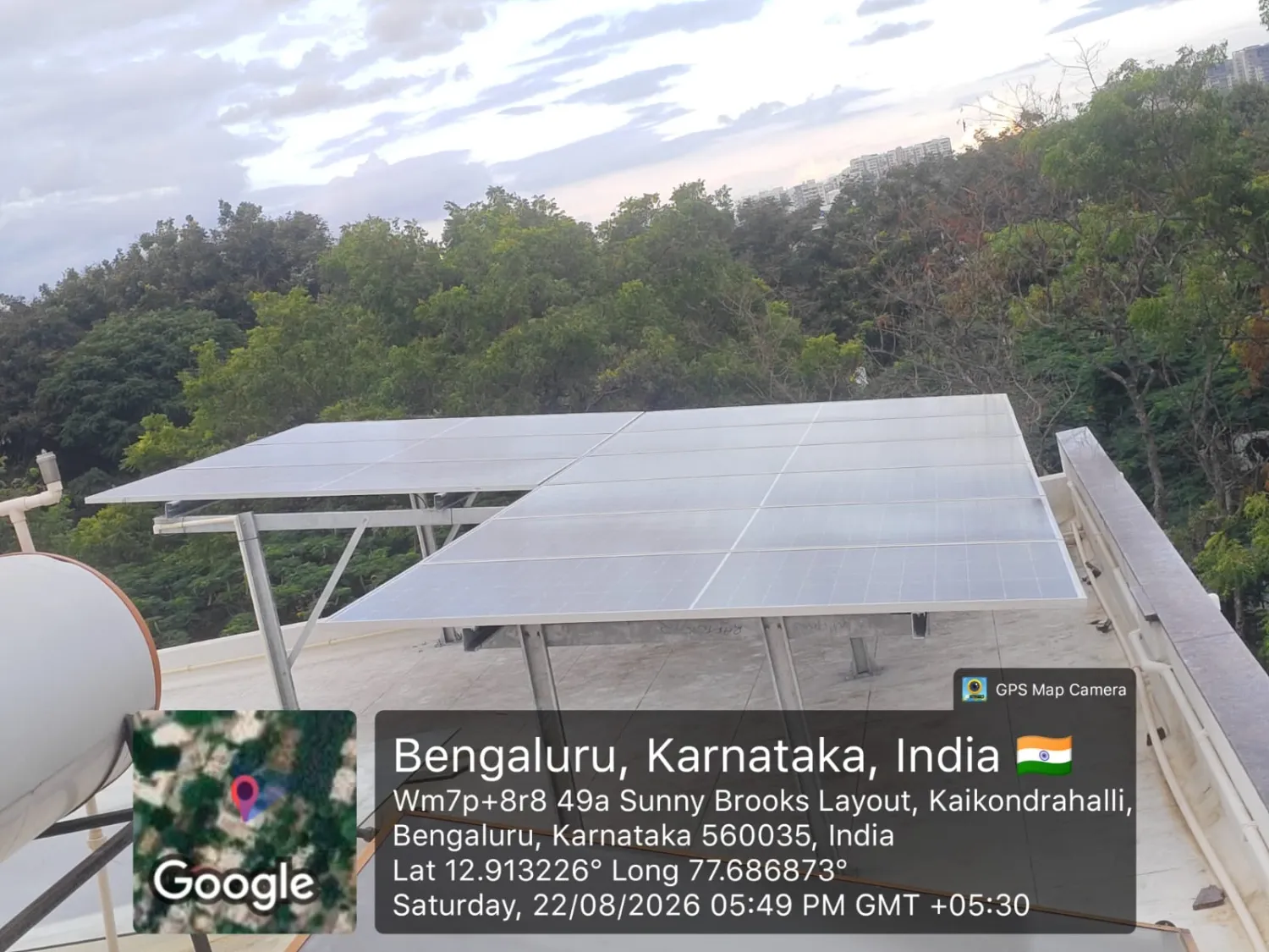 Solar Rooftop Installation Done in Bangalore by SNS Suntrix Pvt Ltd an authorized channel partner of Tata Power Solaroof