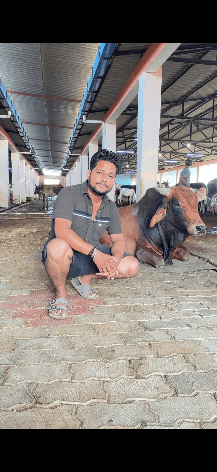 Founder Ashutosh Rana with a rescued animal