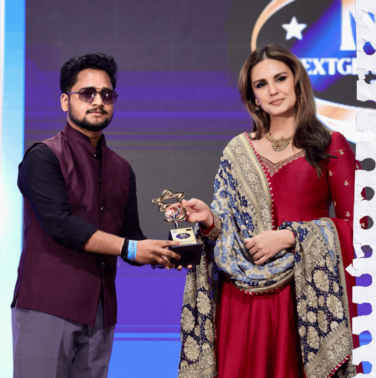 Ashutosh Rana, founder of Hungry Animals Feeding, receiving recognition
