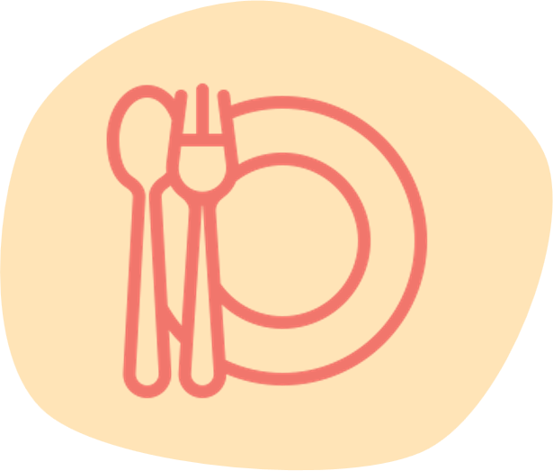 Icône assiette et couverts