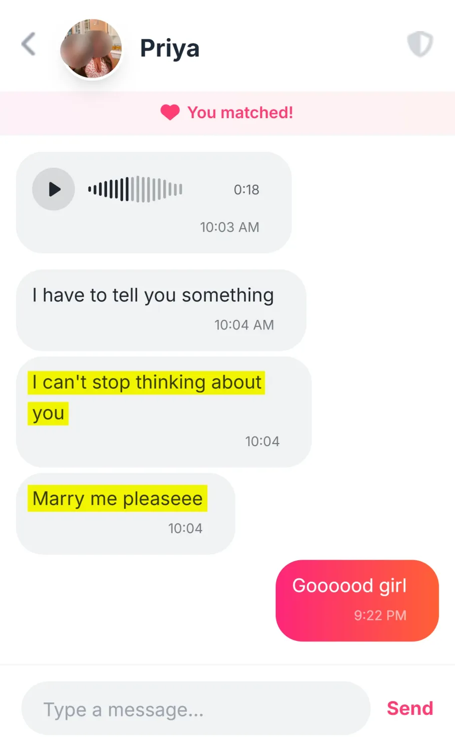 Customer review Tinder