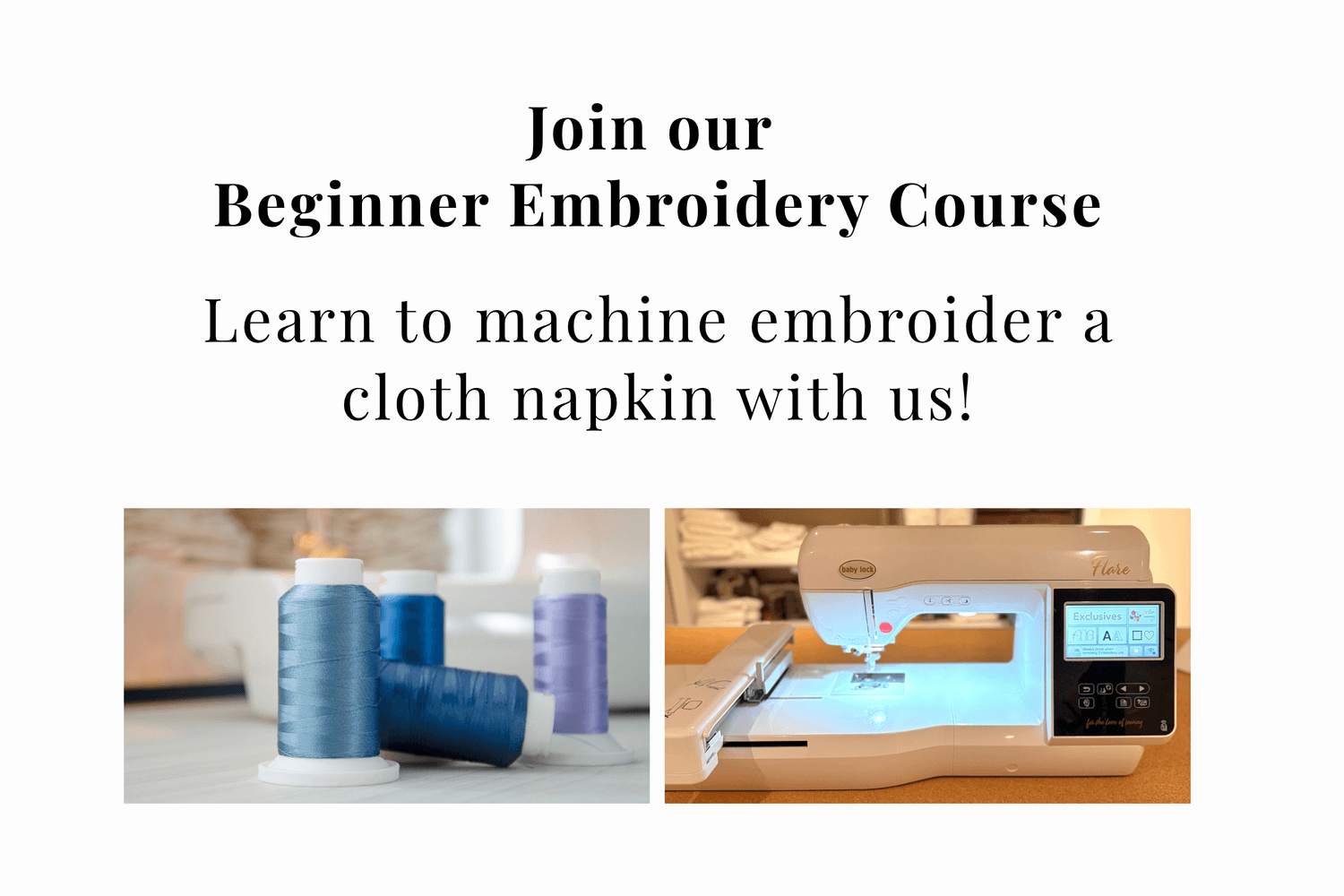 Beginner Embroidery course