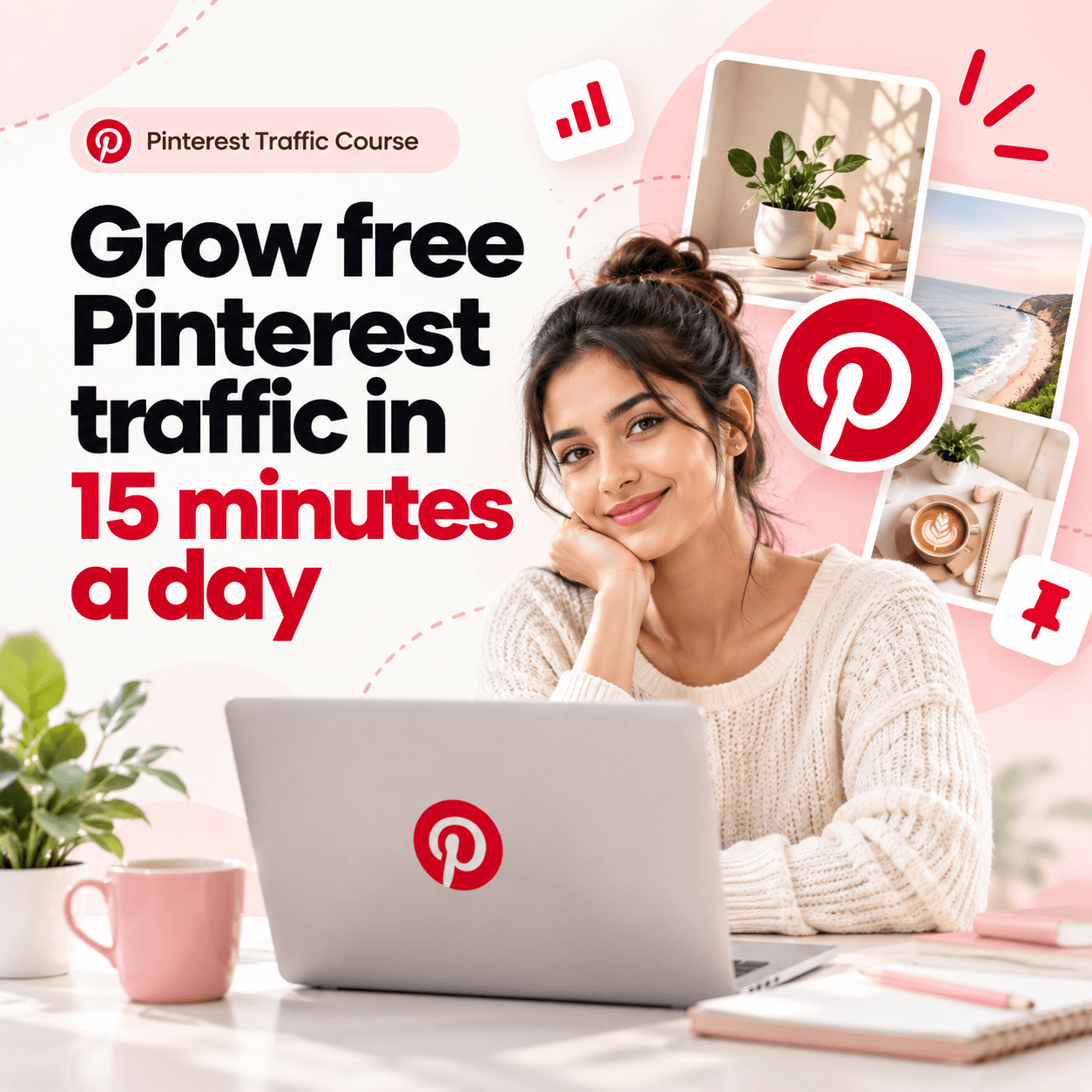 The 50 Canva pin templates open on a laptop and phone