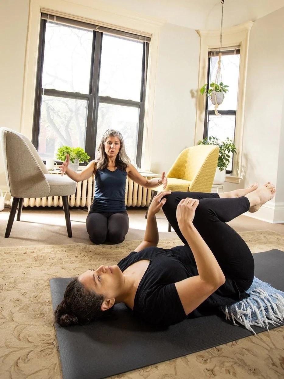 One-on-one in-home yoga therapy session with personalized guidance